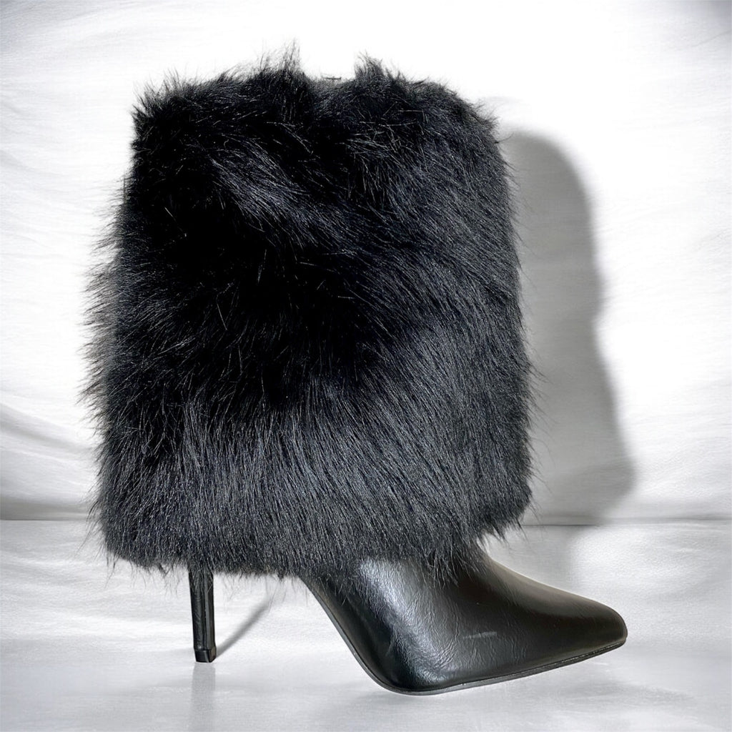 Emy - Tronchetto Nero Con Pelliccia