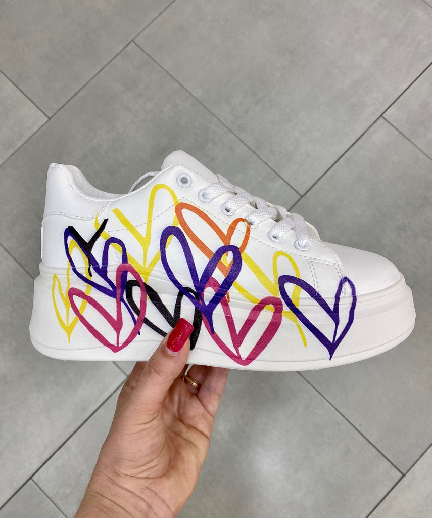 Heart - Sneaker Bianca