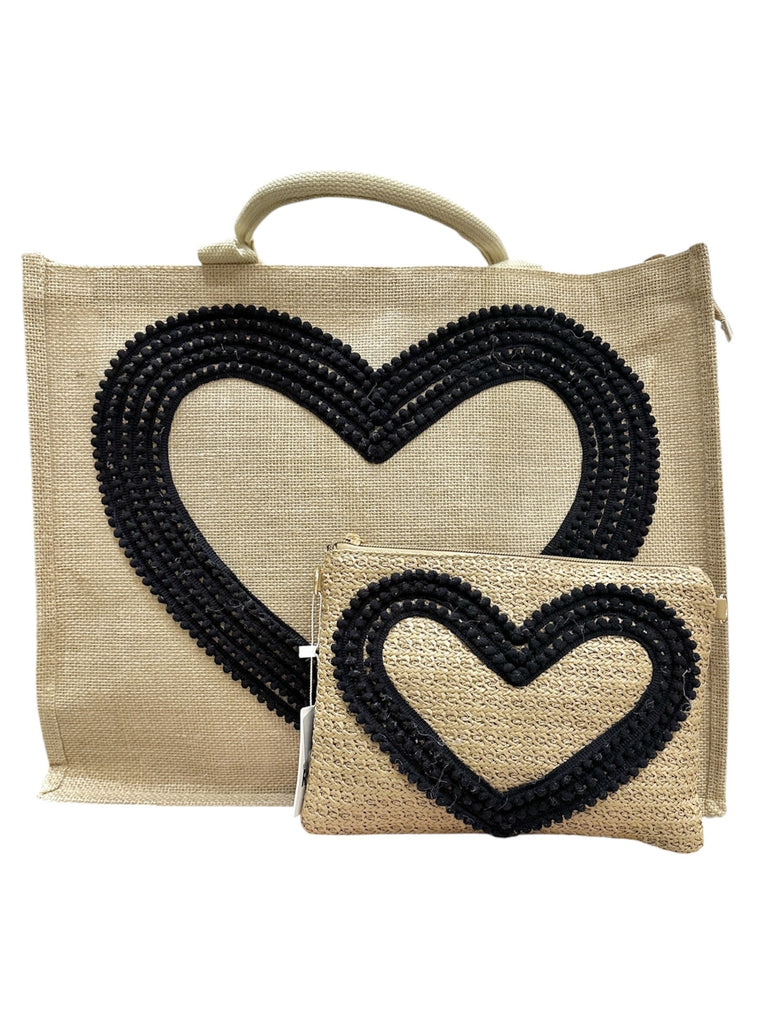 Heart - Borsa Con Pochette Nera