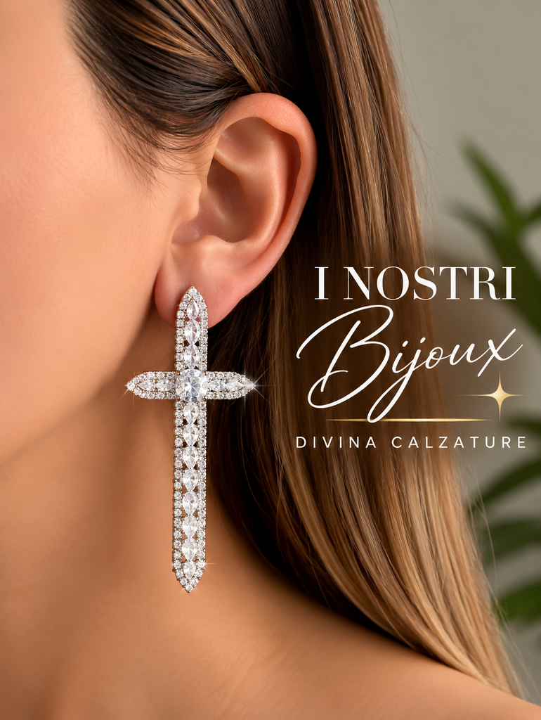 Light - Orecchini Croce Argento