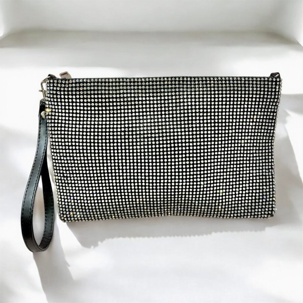 Luce - Pochette Nera/Argento Brillantinate