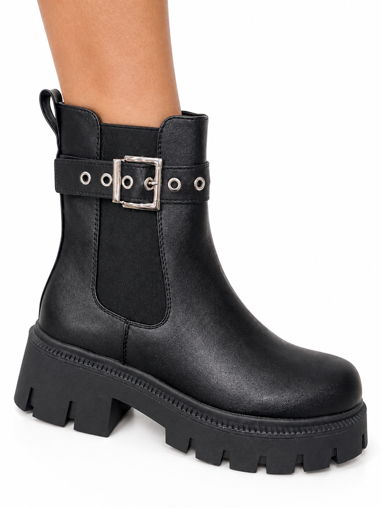 Penelope - Stivaletto Biker Nero