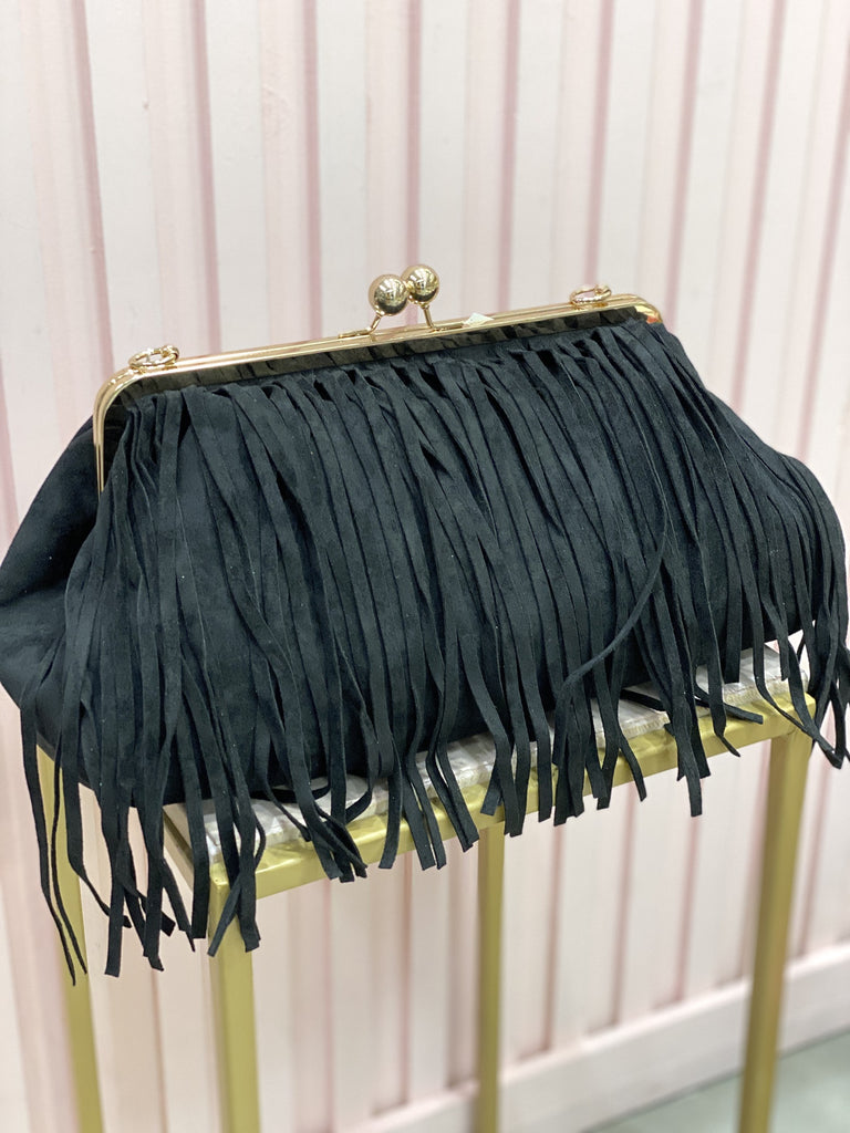 Fabiana - Borsa Con Frange Nera
