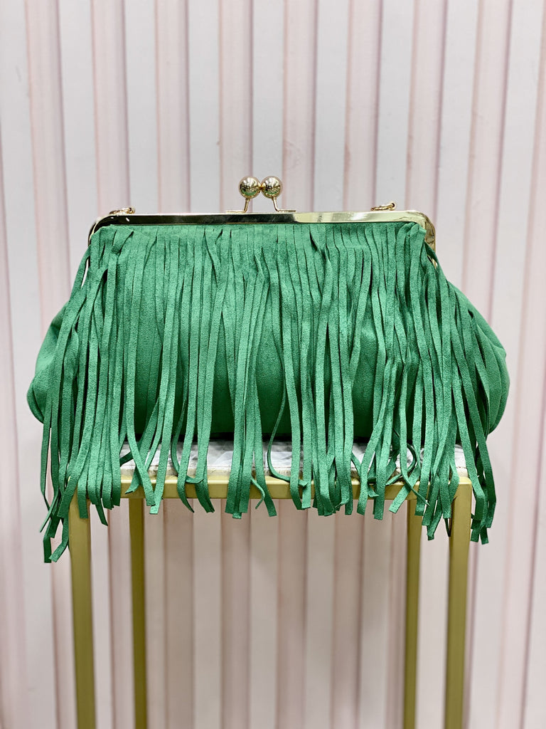 Fabiana - Borsa Con Frange Verde