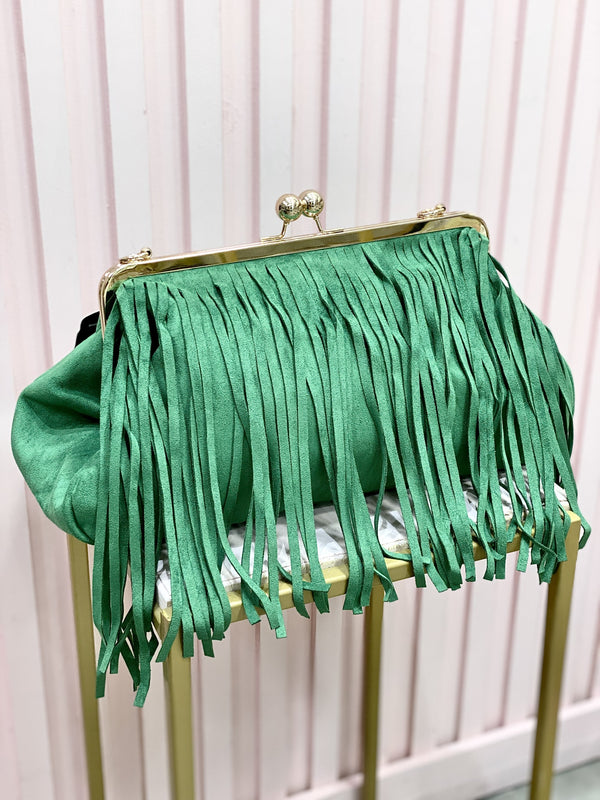 Fabiana - Borsa Con Frange Verde