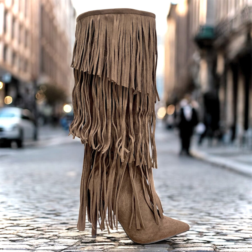 Haylee - Stivale Con Frange