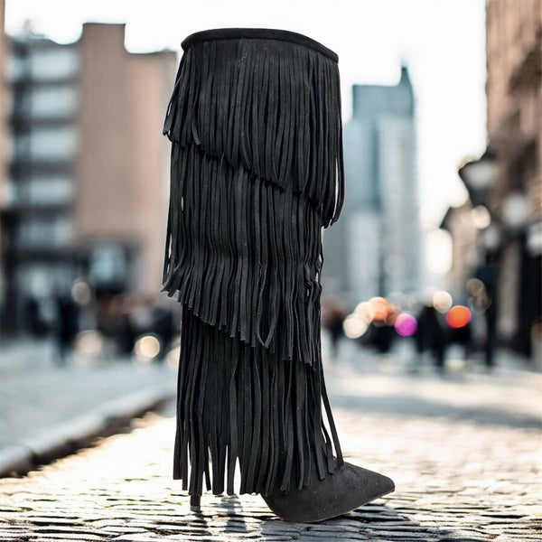 Haylee - Stivale Con Frange