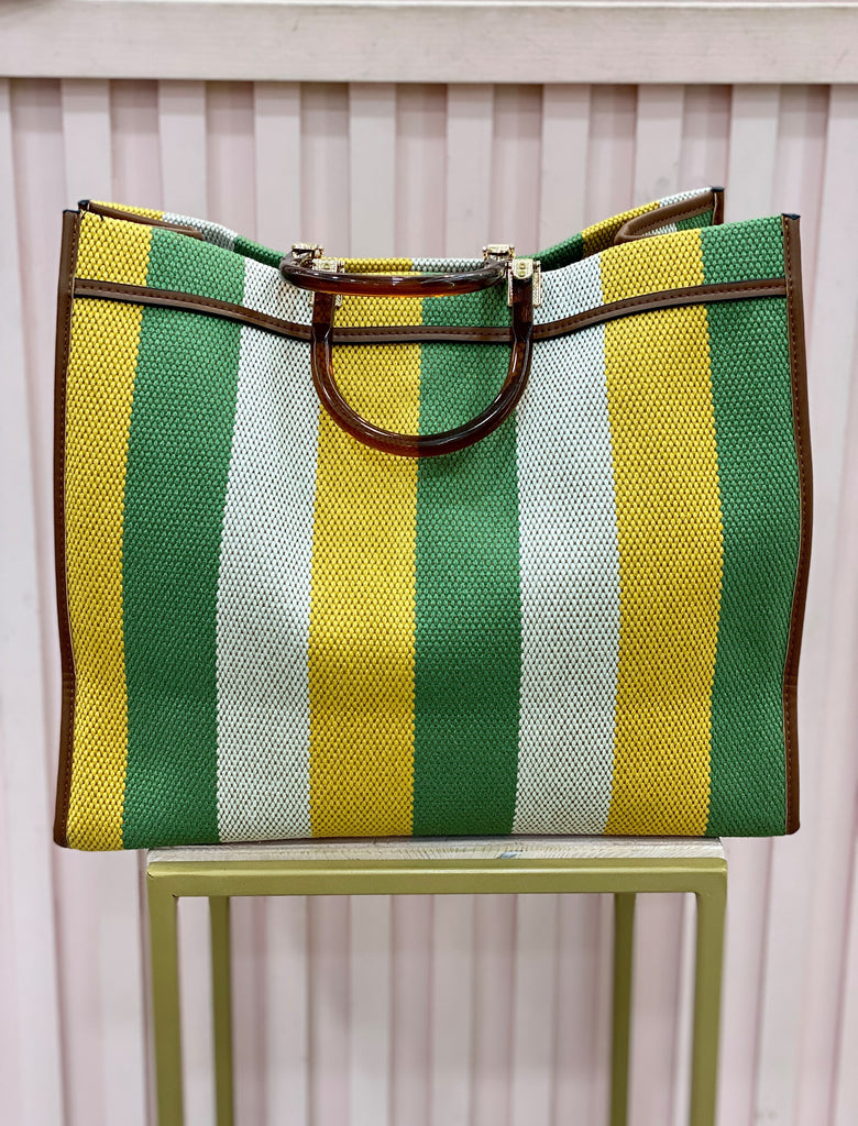 Milly - Borsa Verde/Beige/Gialla