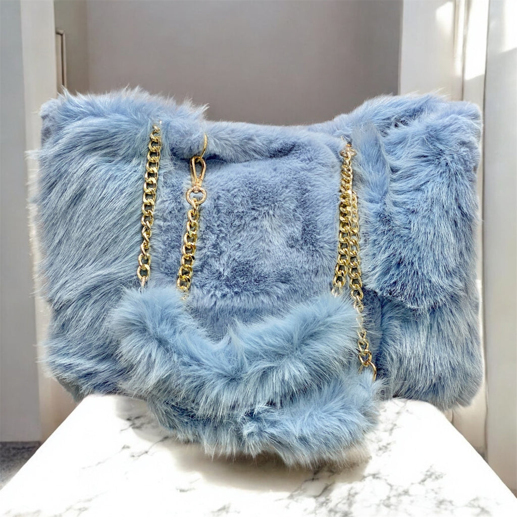 Nuvola - Borsa Azzurra Pelliccia