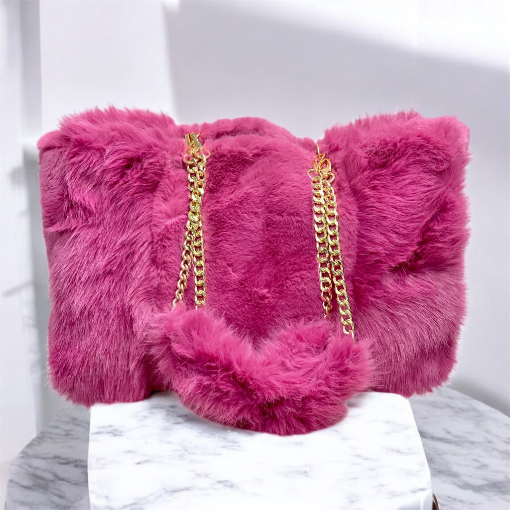 Nuvola - Borsa Fucsia Pelliccia