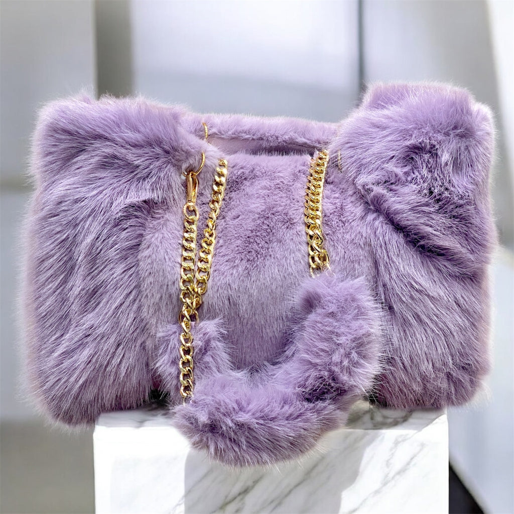 Nuvola - Borsa Lilla Pelliccia