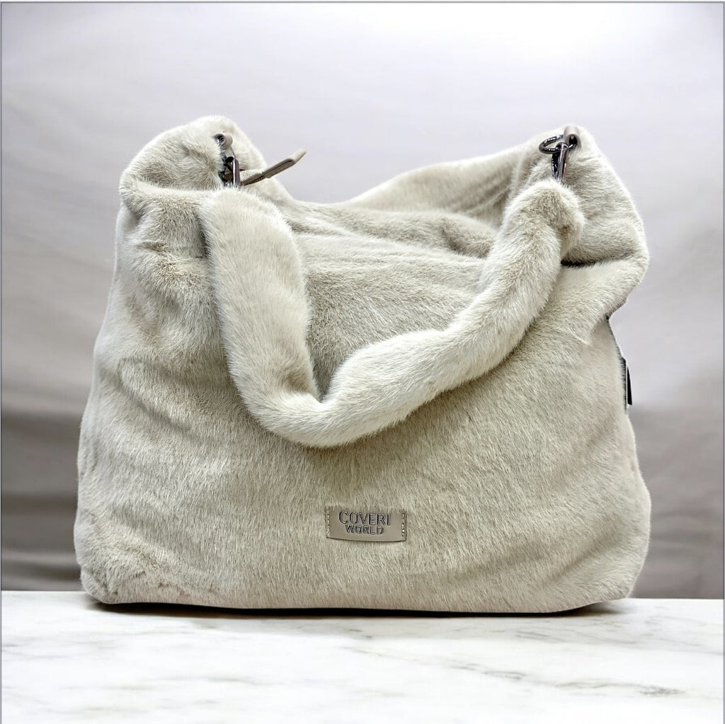 Rossella - Borsa Beige Pelliccia