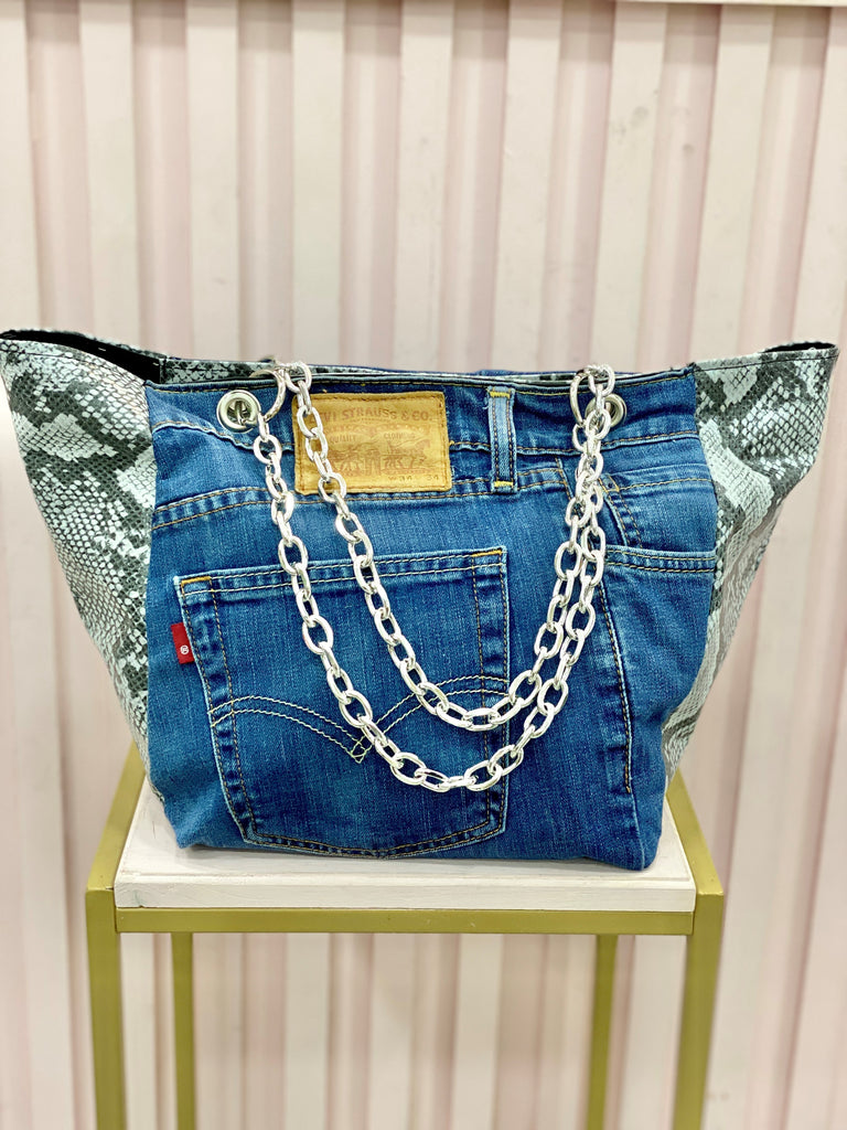 Snake - Borsa Pitonata Nera Levi's