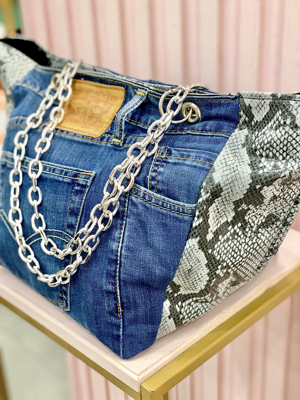 Snake - Borsa Pitonata Nera Levi's